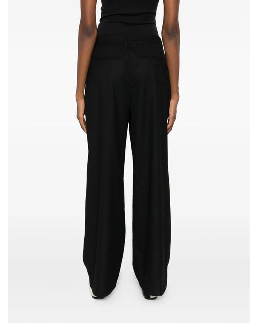DUNST Black Pleated Trousers
