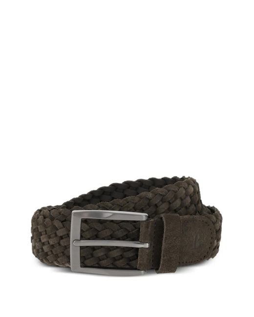 Boggi Black Woven Suede Belt for men