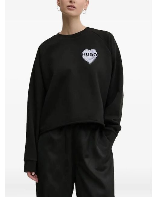HUGO Black Heart Logo Sweatshirt