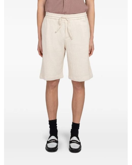 Minimum Natural Raylan Drawstring Crinkled-Finish Shorts for men