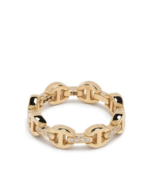 Hoorsenbuhs Metallic 18kt Yellow Gold Diamond Chain-link Ring