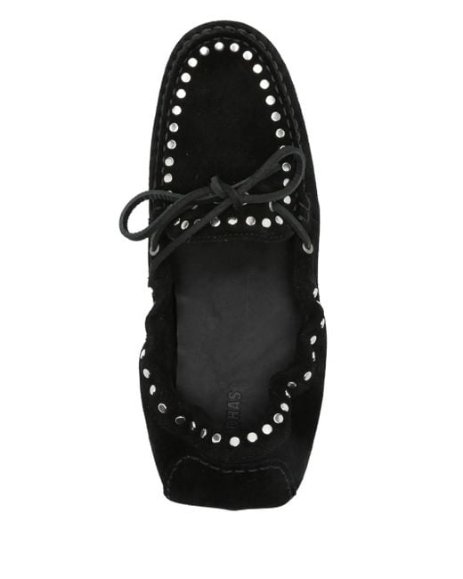 Alohas Black Loafer mit Nieten