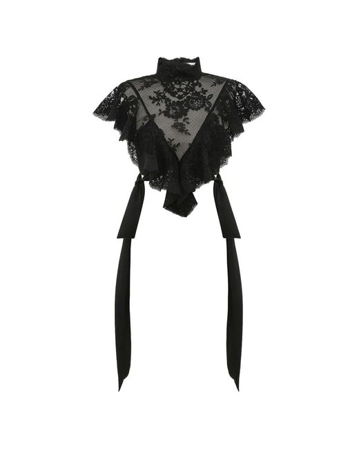Zimmermann Black Luna Lace Top