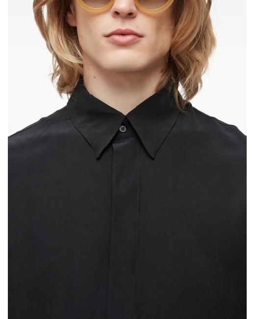 Osklen Zijden Overhemd Met Geborduurde Roos in het Black voor heren