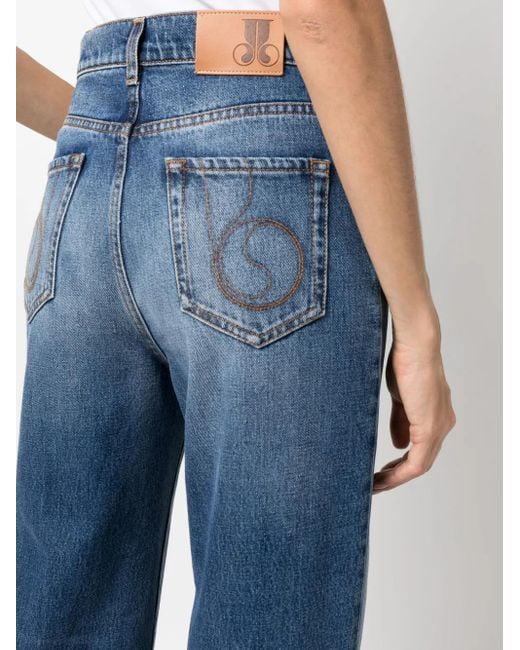 LaDoubleJ Blue High-Waisted Flared Jeans