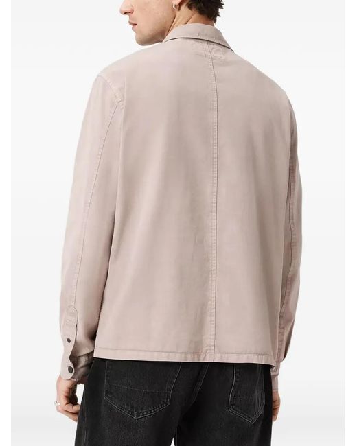 AllSaints Natural Rhodi Chest-Pocket Overshirt for men