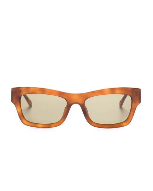 Zadig & Voltaire Brown Tortoiseshell Square-Frame Sunglasses