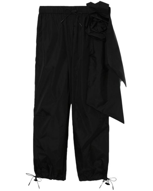 Pantalones rectos con detalle de lazo Simone Rocha de hombre de color Black