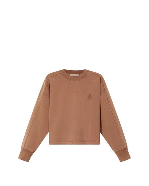Isabel Marant Brown Sweat Sunny À Logo Brodé