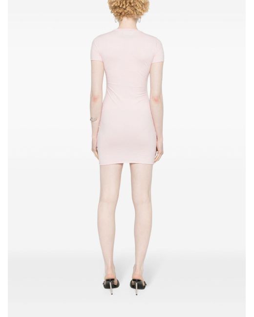 Vestido corto con logo estampado DSquared² de color Pink
