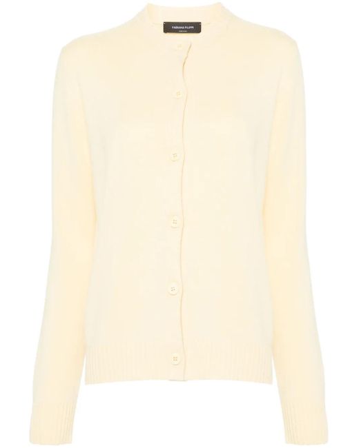 Fabiana Filippi Natural Perforated-Detail Cardigan