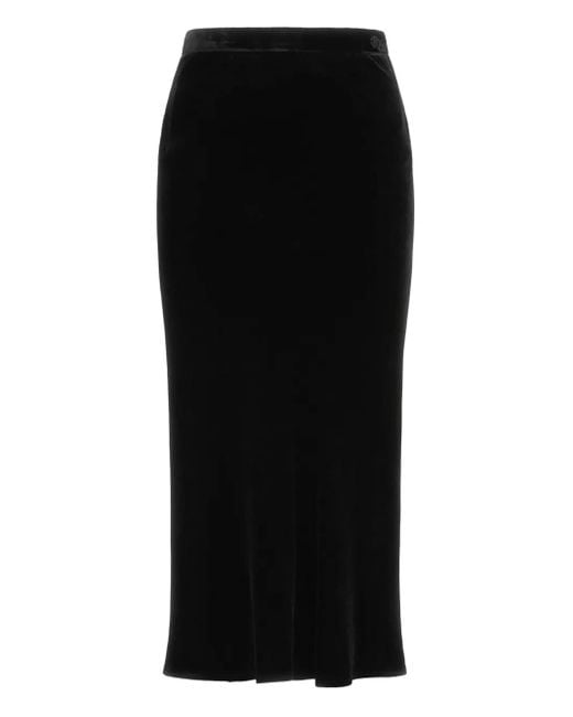 Roberto Cavalli ベルベット ペンシルスカート Black