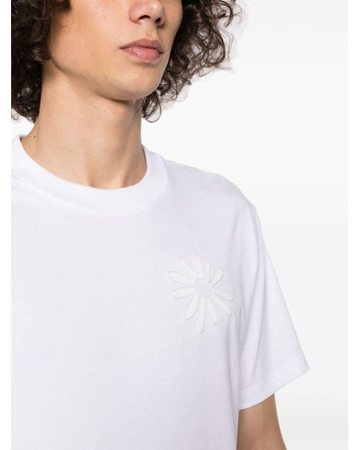 Sandro T-Shirt mit Sonnenmotiv in White für Herren