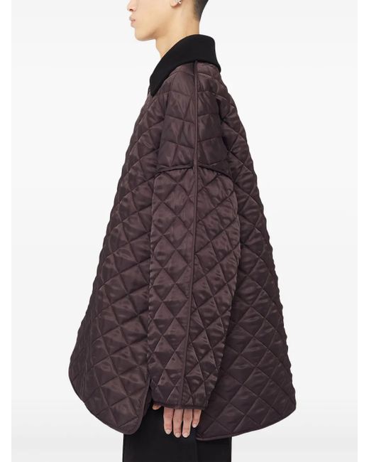 Jil Sander Brown Quilted Viscose Oversized Jacket for men