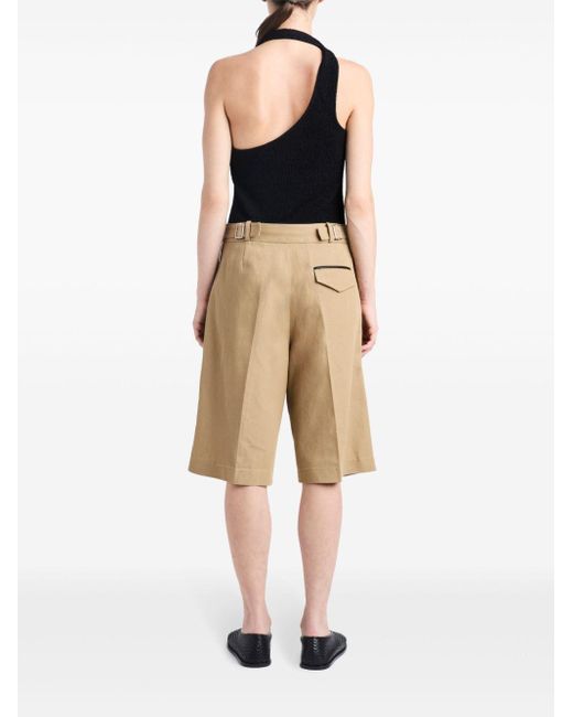 Proenza Schouler Natural Pleated Knee-length Shorts