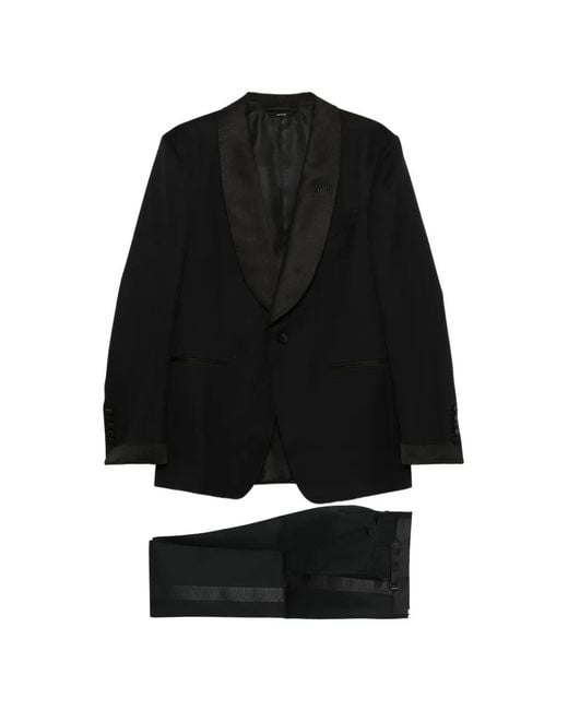 Tom Ford Black Shawl-Collar Dinner Suit for men