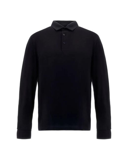 Herno Blue Resort Long-Sleeve Polo Shirt for men
