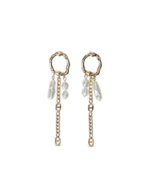 Twinset White Mother Of Pearl Earrings