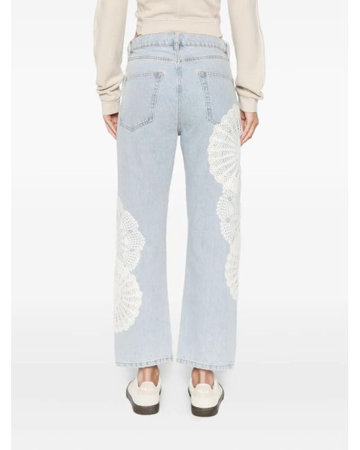 FRAME Blue The Crochet Jeans