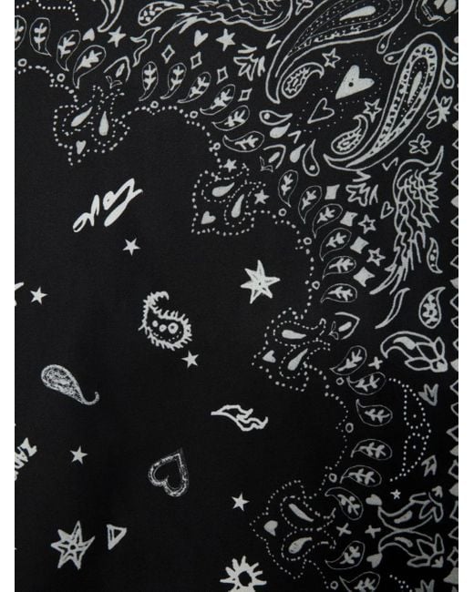 Zadig & Voltaire Black Debbie 85 Bandana-Print Scarf