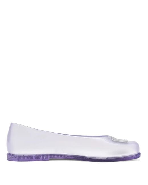 Ballerine Con Logo Goffrato X Melissa di Marc Jacobs in White