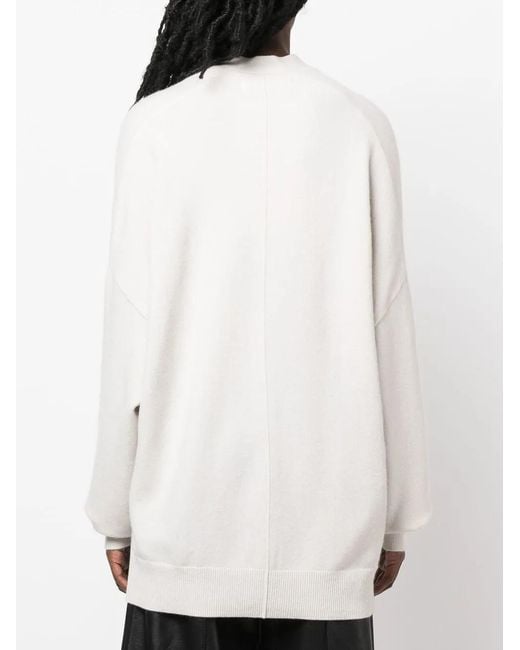 Extreme Cashmere White Button-Up Knitted Cardigan