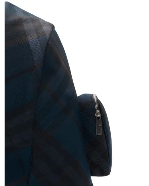 Mochila con motivo Grid Check Burberry de hombre de color Blue