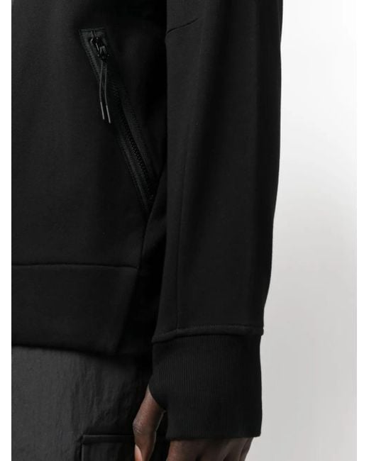 C P Company Black Google-detail Cotton Hoodie - Men's - Cotton for men