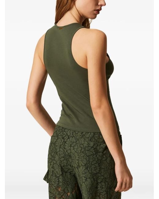 Twinset Green Jersey Tank Top