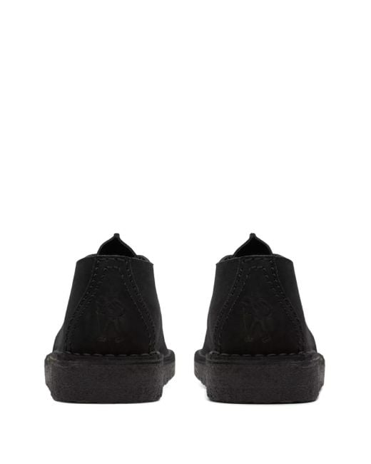 Clarks Black Wallabee Suede Lace-Up Desert Boots for men