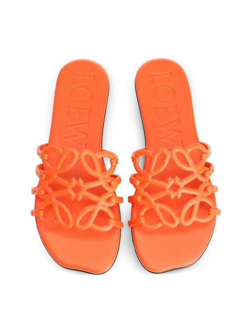 Loewe Pink Sandales Petal Anagram En Cuir