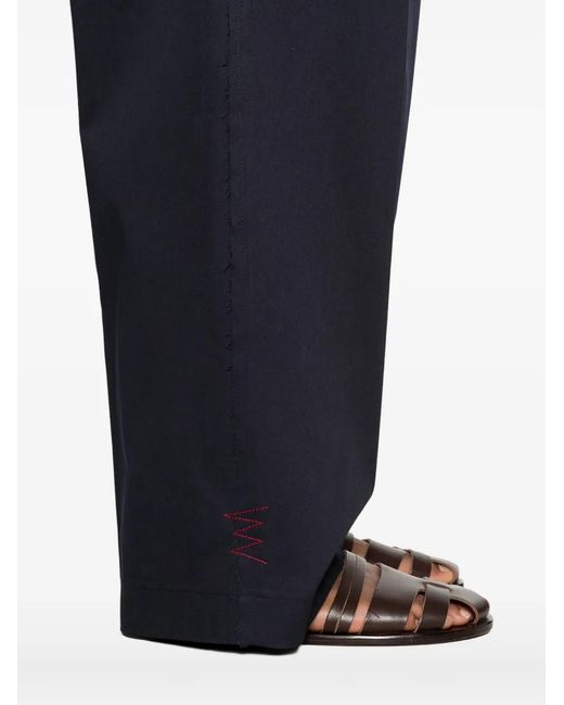 Amaranto Blue Pantalon Droit À Design Plissé for men