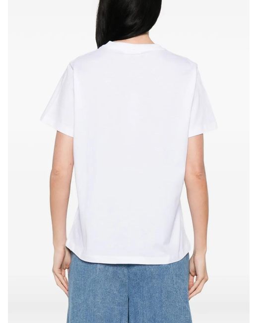 Ganni White Dog Graphic T-Shirt