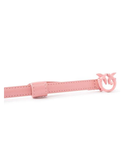 Pinko Pink Love Berry H1 Leather Belt