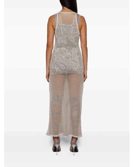 Etro Blue Sleveless Midi Dress