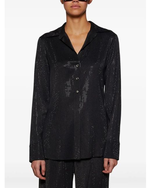 Alexander Wang Black Hotfix Button-Up Shirt