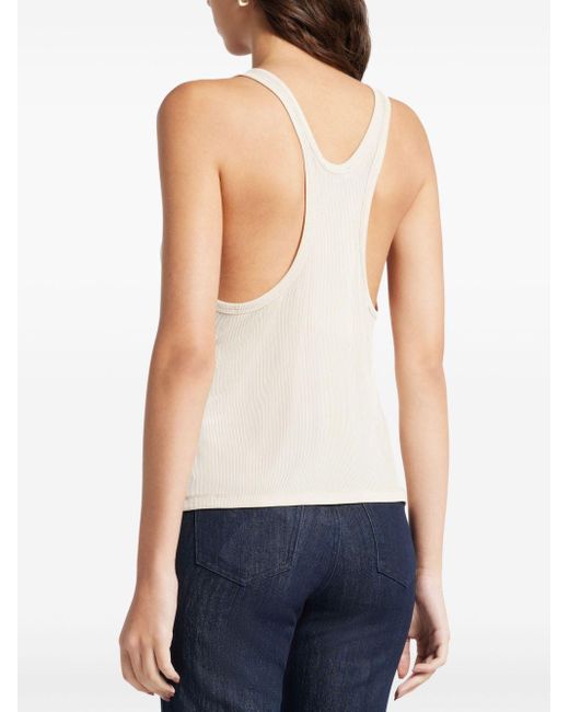 Tom Ford White Ribbed Jersey Tank Top
