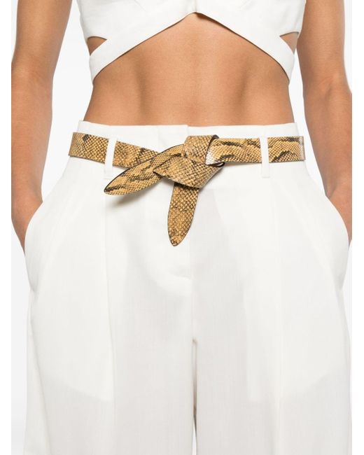 Golden Goose Deluxe Brand White Pleated Wide-leg Trousers