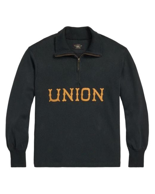 Maglione Con Applicazione di RRL in Black da Uomo