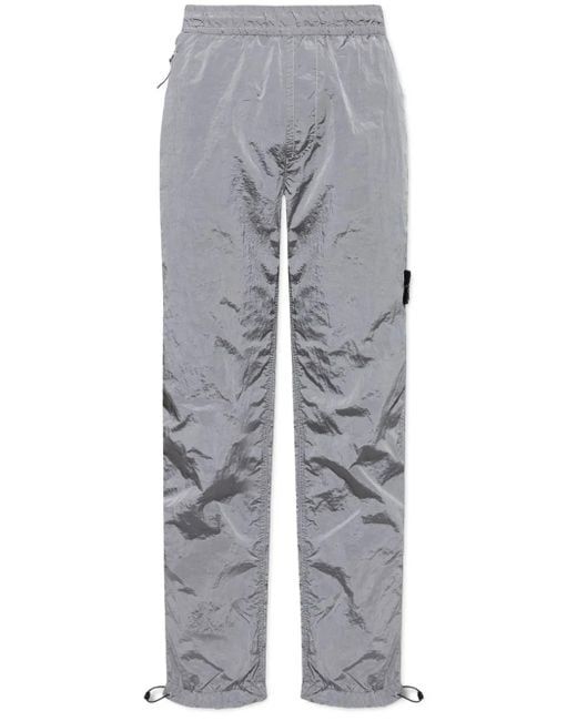 Stone Island Broek Met Compass-Logopatch in het Gray voor heren