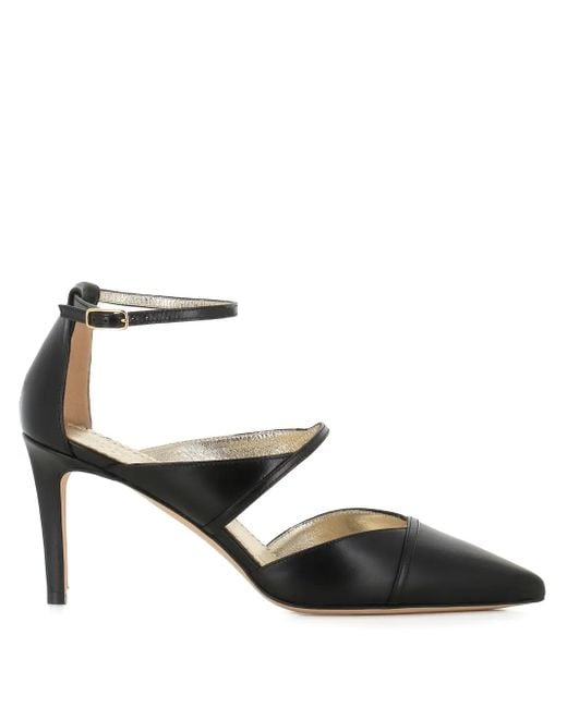 Antonio Barbato Maestri Veneziani Black Cut-Out Leather Pumps