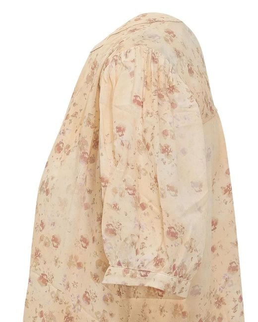 Ba&sh Natural Floral Button Shirt