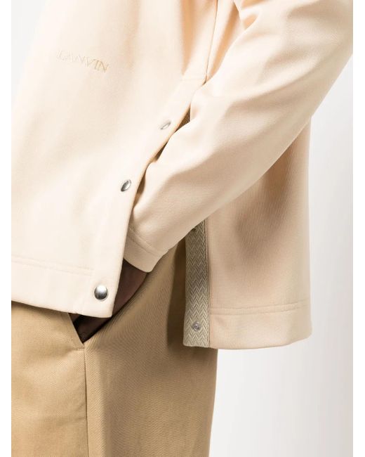 Lanvin Natural Zip-up High-neck Cardigan for men