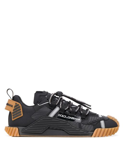 Dolce & Gabbana Black Ns1 Sneakers In Mixed Materials for men