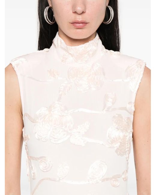 Abito Lungo Con Ricamo Floreale di ROTATE BIRGER CHRISTENSEN in Pink