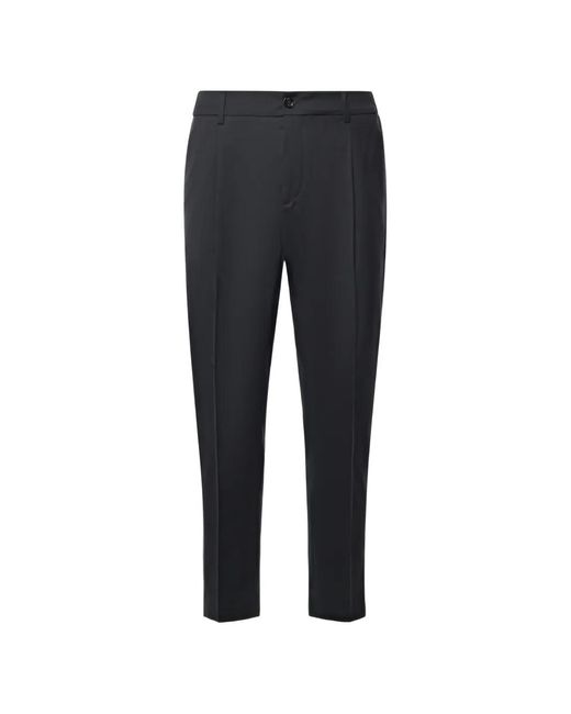 BE ABLE Blue New Riccardo Pleated Tapered Trousers for men