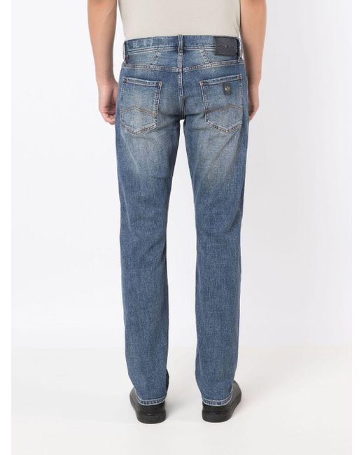 Armani Exchange Logo-patch Slim-fit Jeans in Blue for Men | Lyst Canada