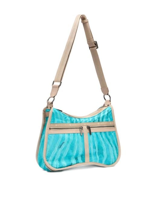 Roberto Cavalli Blue Torino Shoulder Bag