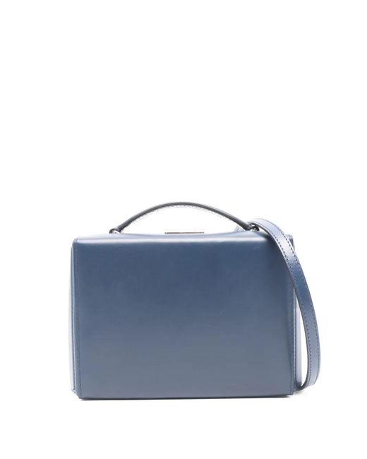Mark Cross Blue Small Grace Tote Bag