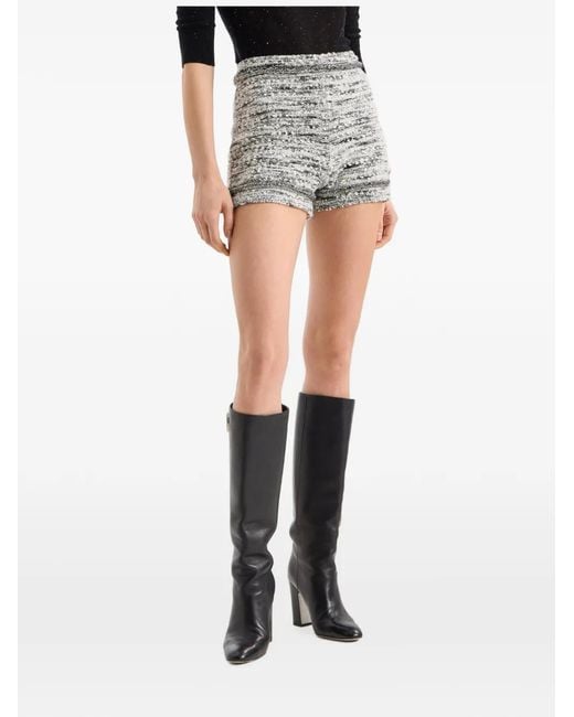 Genny Gray Bouclé-Knit Shorts